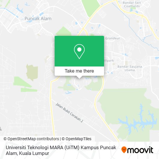 Peta Universiti Teknologi MARA (UiTM) Kampus Puncak Alam
