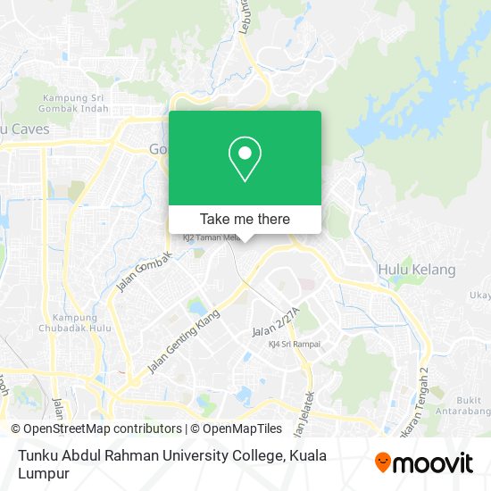Tunku Abdul Rahman University College map