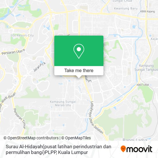 Surau Al-Hidayah(pusat latihan perindustrian dan permulihan bangi)PLPP map