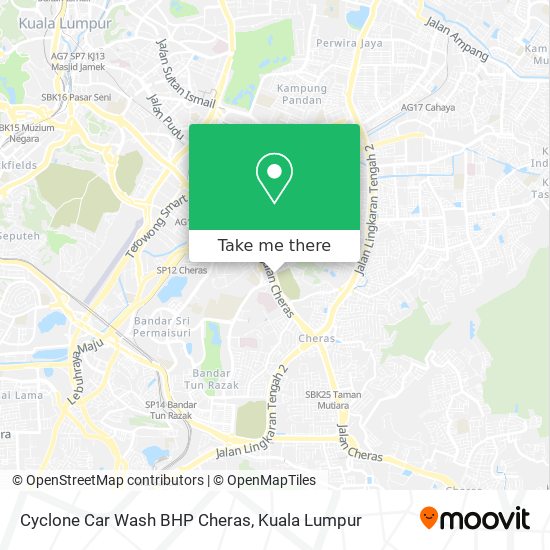 Cyclone Car Wash BHP Cheras map