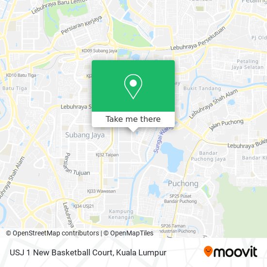 USJ 1 New Basketball Court map