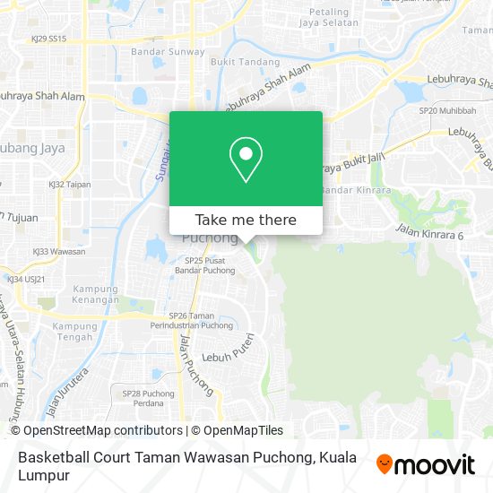 Basketball Court Taman Wawasan Puchong map