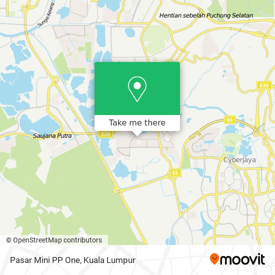 Pasar Mini PP One map