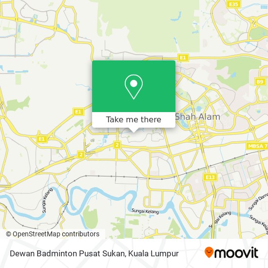 Dewan Badminton Pusat Sukan map