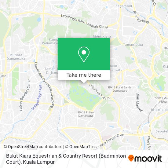 Bukit Kiara Equestrian & Country Resort (Badminton Court) map