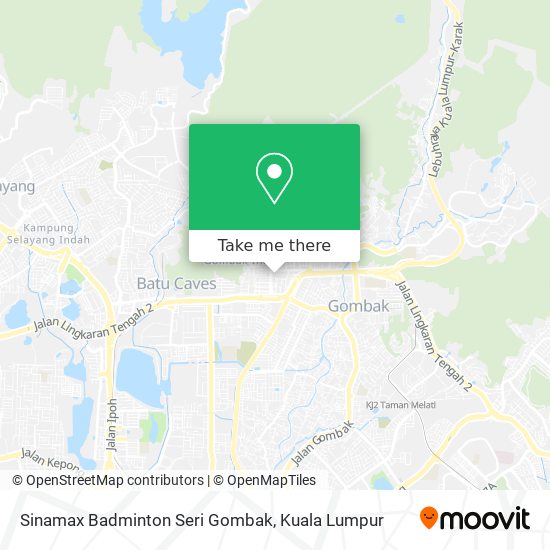 Sinamax Badminton Seri Gombak map