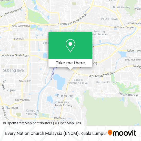 Every Nation Church Malaysia (ENCM) map