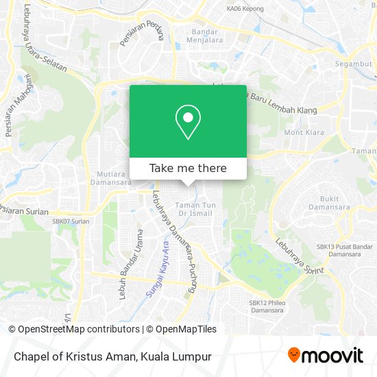 Chapel of Kristus Aman map