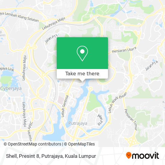 Shell, Presint 8, Putrajaya map