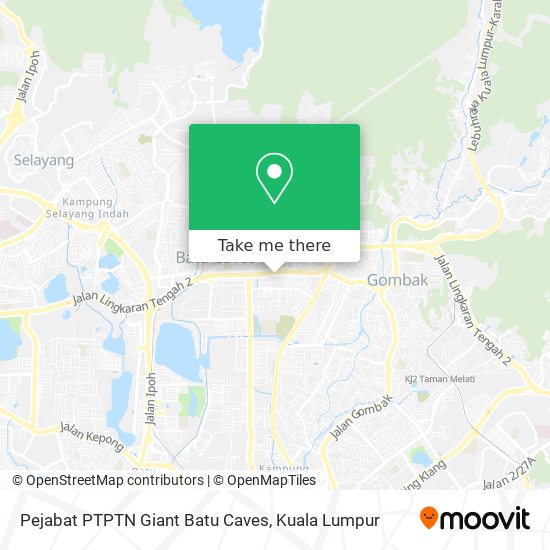 Pejabat PTPTN Giant Batu Caves map