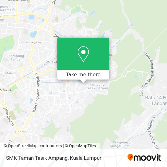 Peta SMK Taman Tasik Ampang