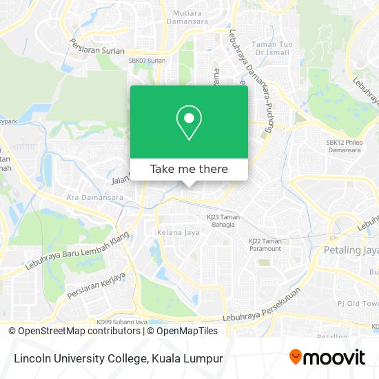 Lincoln University College map