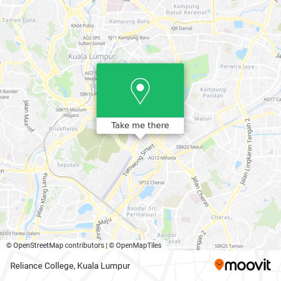 Reliance College map