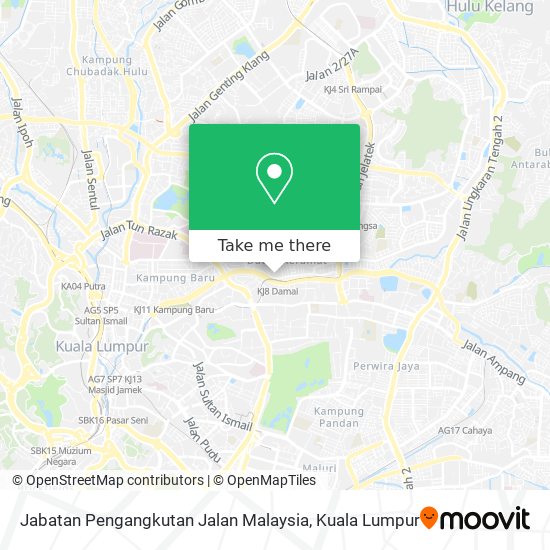 Jabatan Pengangkutan Jalan Malaysia map