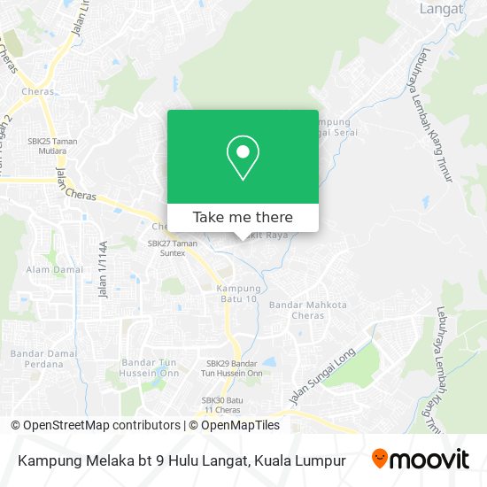Kampung Melaka bt 9 Hulu Langat map