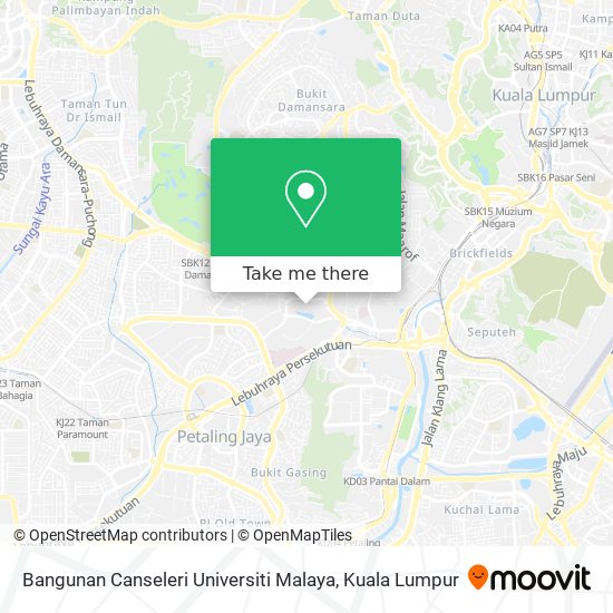 Peta Bangunan Canseleri Universiti Malaya