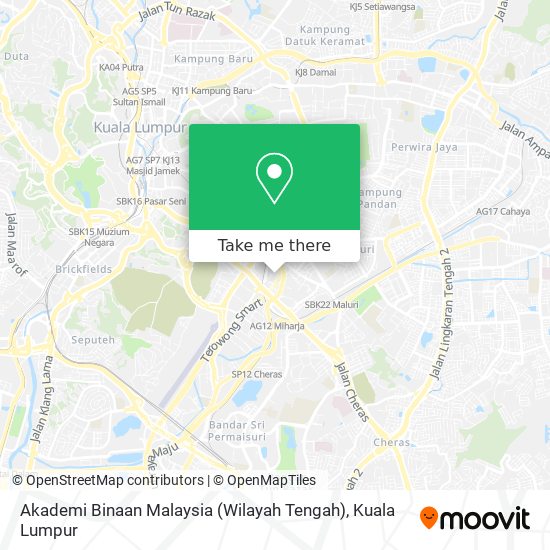 Peta Akademi Binaan Malaysia (Wilayah Tengah)