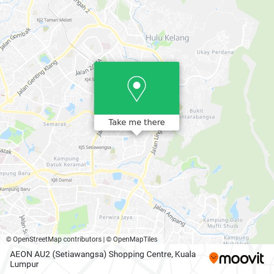 Peta AEON AU2 (Setiawangsa) Shopping Centre