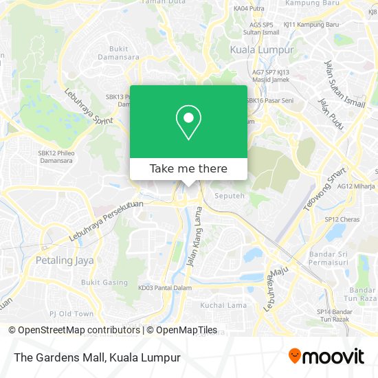 The Gardens Mall map