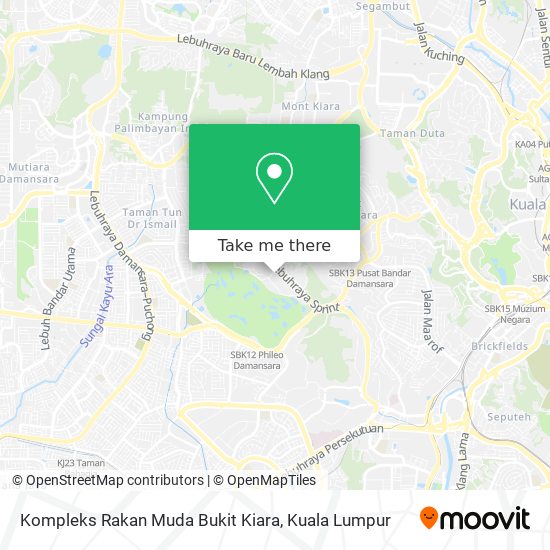 Kompleks Rakan Muda Bukit Kiara map