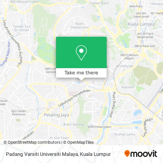 Peta Padang Varsiti Universiti Malaya