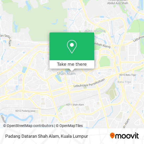 Padang Dataran Shah Alam map