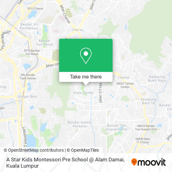 Peta A Star Kids Montessori Pre School @ Alam Damai