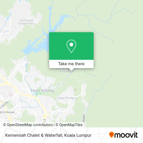 Kemensah Chalet & Waterfall map