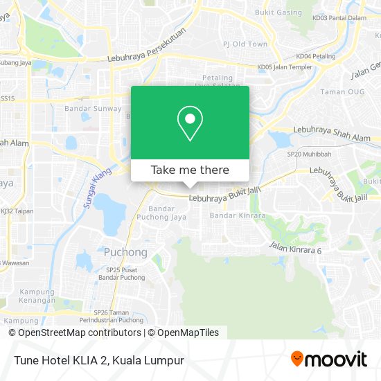 Tune Hotel KLIA 2 map