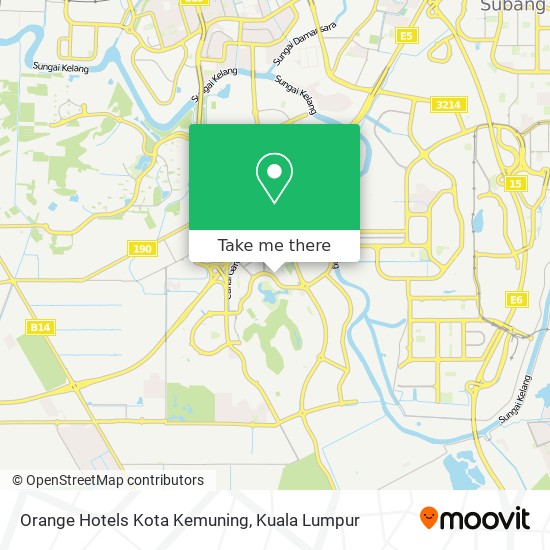 Orange Hotels Kota Kemuning map