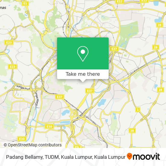 Peta Padang Bellamy, TUDM, Kuala Lumpur
