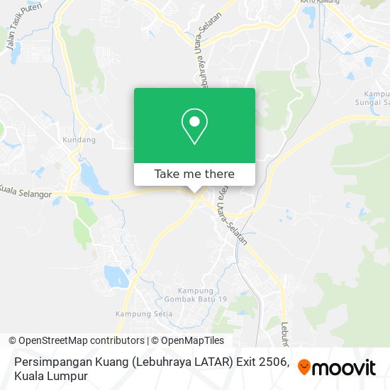 Peta Persimpangan Kuang (Lebuhraya LATAR) Exit 2506