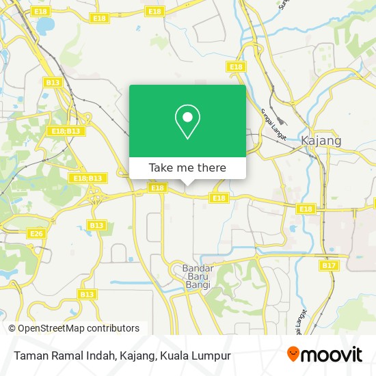 Peta Taman Ramal Indah, Kajang