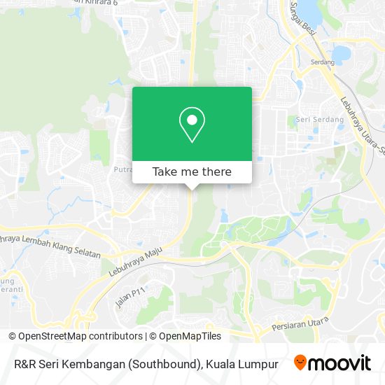 Peta R&R Seri Kembangan (Southbound)