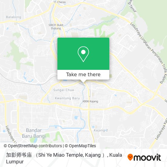 加影师爷庙 （Shi Ye Miao Temple, Kajang ） map