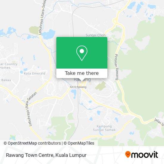 Rawang Town Centre map