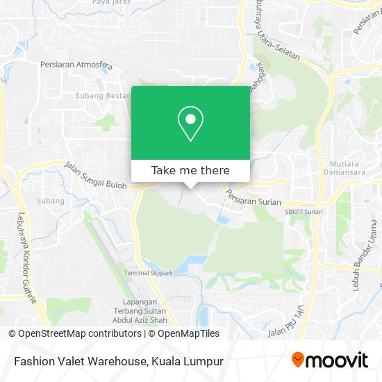 Fashion Valet Warehouse map