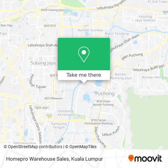 Homepro Warehouse Sales map