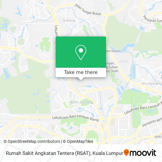 Rumah Sakit Angkatan Tentera (RSAT) map