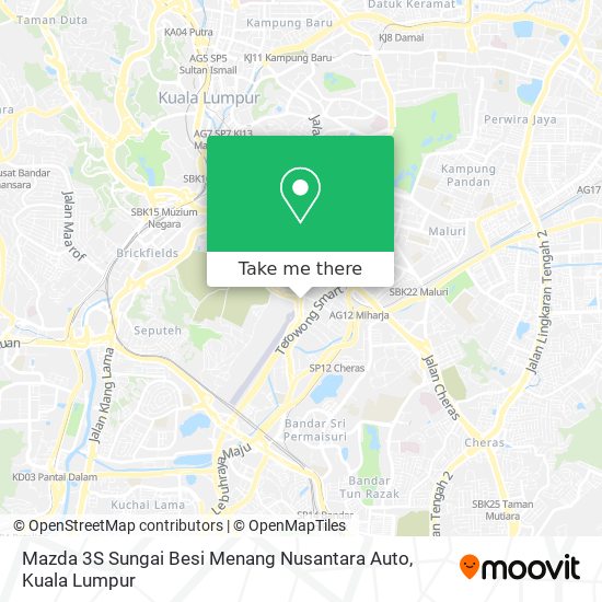 Peta Mazda 3S Sungai Besi Menang Nusantara Auto