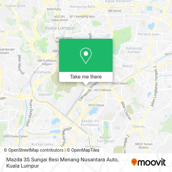 Peta Mazda 3S Sungai Besi Menang Nusantara Auto