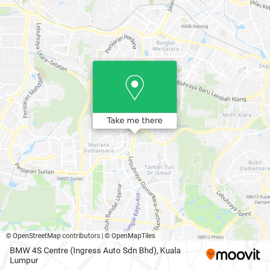Peta BMW 4S Centre (Ingress Auto Sdn Bhd)