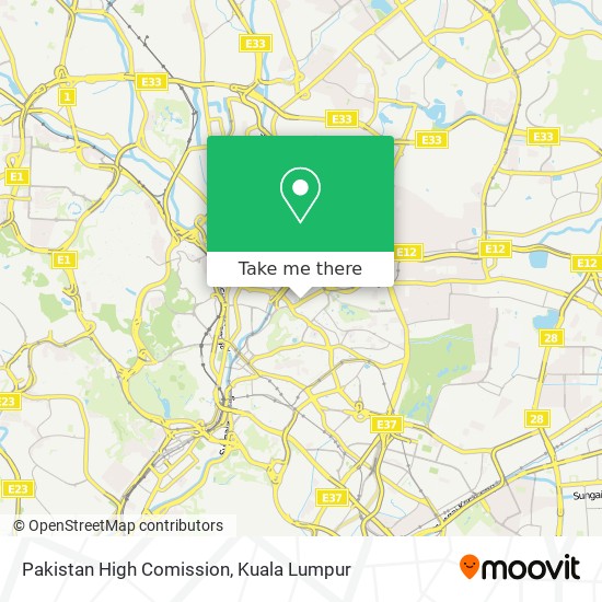 Pakistan High Comission map