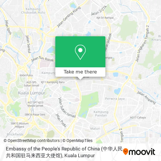 Embassy of the People's Republic of China (中华人民共和国驻马来西亚大使馆) map