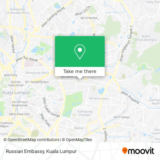 Russian Embassy map