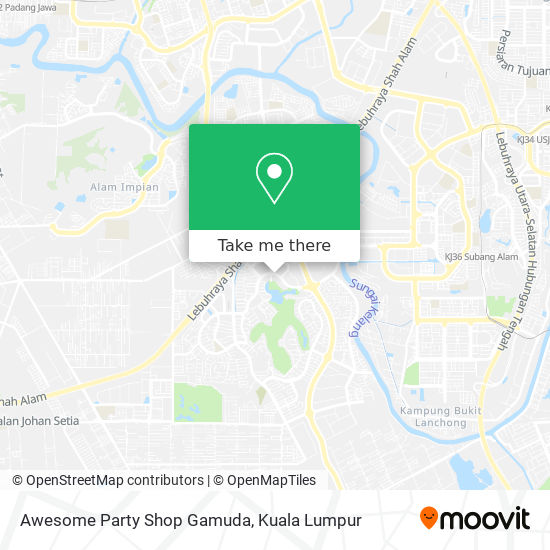 Awesome Party Shop Gamuda map