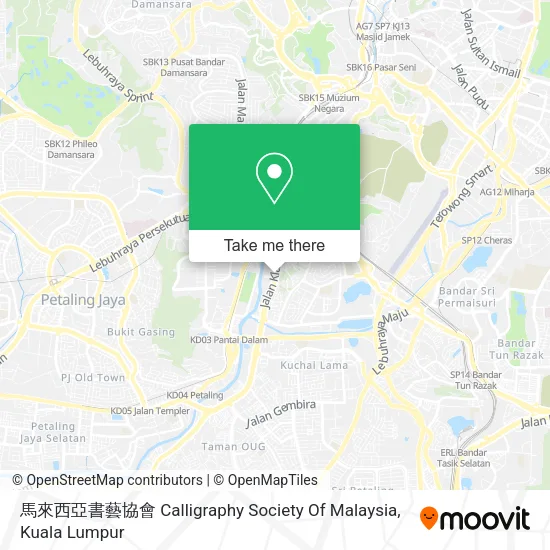 Peta 馬來西亞書藝協會 Calligraphy Society Of Malaysia