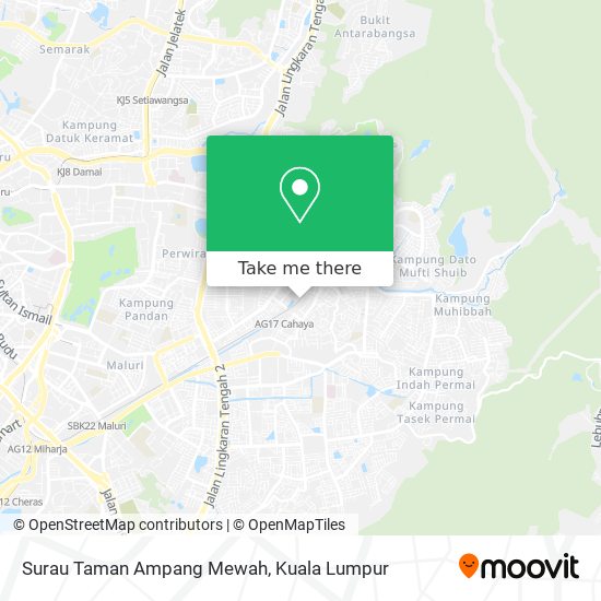 Surau Taman Ampang Mewah map