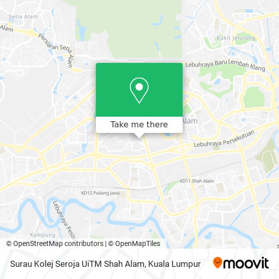 Surau Kolej Seroja UiTM Shah Alam map