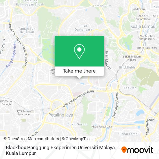 Peta Blackbox Panggung Eksperimen Universiti Malaya